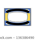 Vintage frame design Badge Label Tag background Vector Graphic element Blank Background 136386490