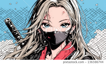 Sexy female ninja (kunoichi) 136386744