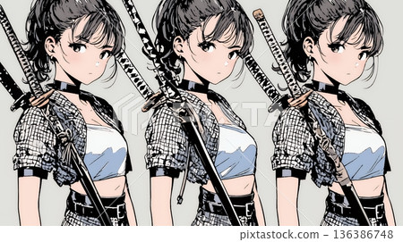 Sexy female ninja (kunoichi) 136386748