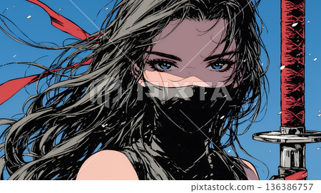 性感女忍者（女忍者） 136386757