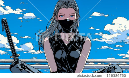 Sexy female ninja (kunoichi) 136386760