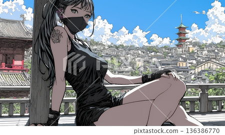 Sexy female ninja (kunoichi) 136386770