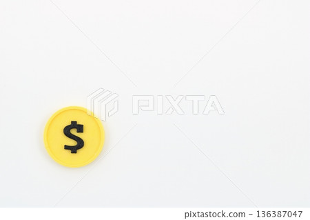 Dollar icon symbolizing investment and asset management Dollar icon symbolizing investment and asset management 136387047