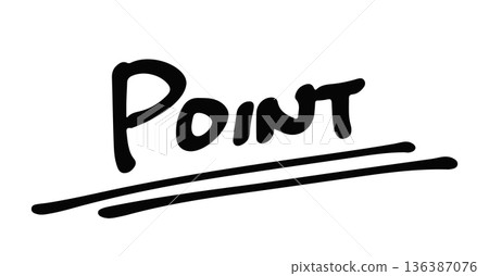 Decorative hand drawn illustration of the letter "Point" Decorative hand drawn illustration of the letter "Point" 136387076