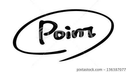 Decorative hand drawn illustration of the letter "Point" Decorative hand drawn illustration of the letter "Point" 136387077