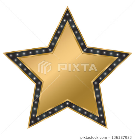 gold star vector sign 136387983