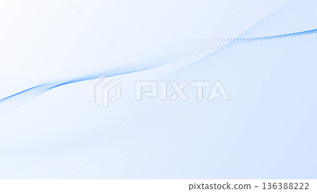 Abstract blue digital waveform flowing on bright white background. Smooth energy wave with minimal lines and depth, modern technology style, clean light composition and dynamic motion feel. Abstract blue digital waveform flowing on bright white background. Smooth energy wave with minimal lines and depth, modern technology style, clean light composition and dynamic motion feel. 136388222