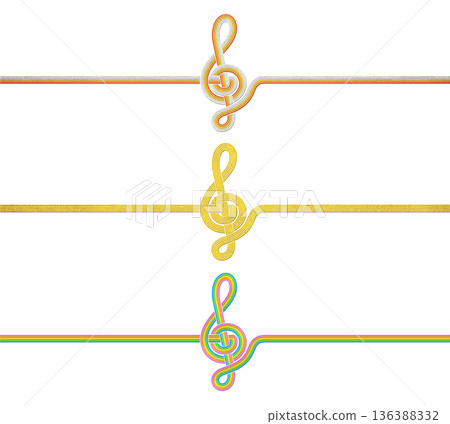 用水引紙繩製作的時尚「高音譜號」鏤空設計 136388332