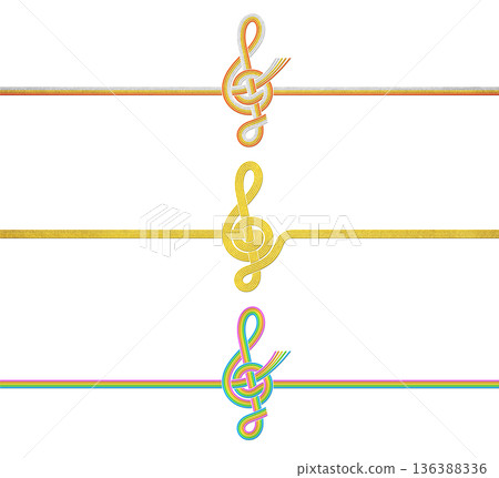 用水引紙繩製作的時尚「高音譜號」鏤空設計 136388336