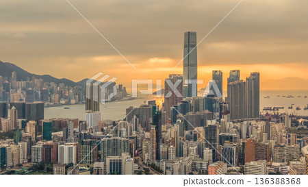 Feb 1 2026 Warm Sunset Illuminates Yau Tsim Mong Skyline And Harbour Feb 1 2026 Warm Sunset Illuminates Yau Tsim Mong Skyline And Harbour 136388368