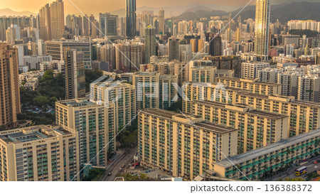 Feb 1 2026 Soft Evening Light Illuminates Dense Skyline Across Mong Kok 136388372