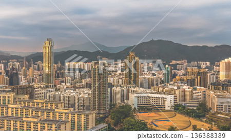 Feb 1 2026 Soft Daylight Illuminates Ho Man Tin Skyline And Mountains 136388389