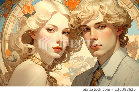 花、女人和男人 136388626