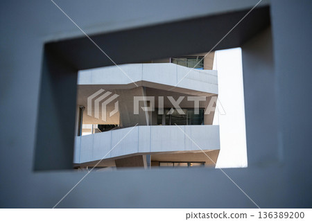 a view through a window of an iron a view through a window of an iron 136389200