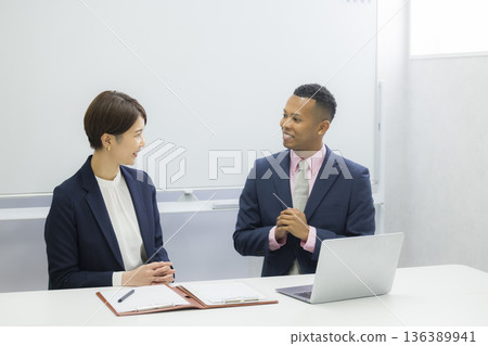 Businessmen to meet Businessmen to meet 136389941