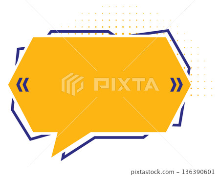 Blank quotation bubble. Dialog message with mention commas Blank quotation bubble. Dialog message with mention commas 136390601