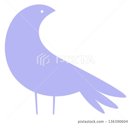 Bird icon. Decorative nordic element. Folk symbol Bird icon. Decorative nordic element. Folk symbol 136390604