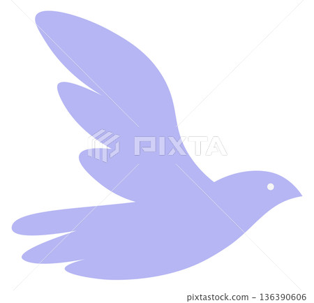 Bird flying silhouette. Folk element abstract shape Bird flying silhouette. Folk element abstract shape 136390606