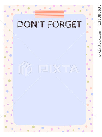 Dont forget list template. Reminder sheet print 136390639