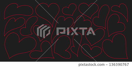 heart, valentine, vector 136390767
