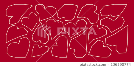 heart, red, vector 136390774