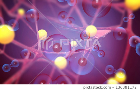Neurons cells on science background Neurons cells on science background 136391172