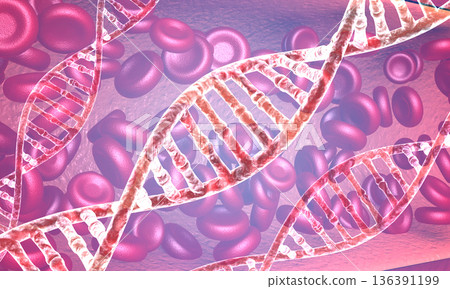 DNA strands on medical background DNA strands on medical background 136391199