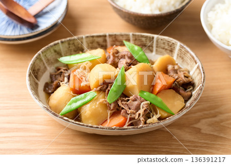 Nikujaga (beef and potatoes) 136391217