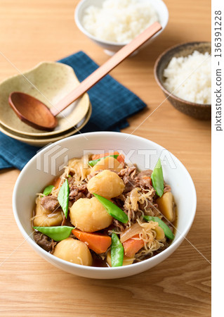 Nikujaga (beef and potatoes) Nikujaga (beef and potatoes) 136391228