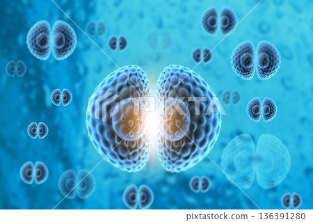 Human Cell division with science background 136391280