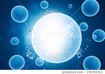 Human cells with science background 136391422