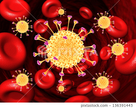 Virus ,bacteria in blood 136391443