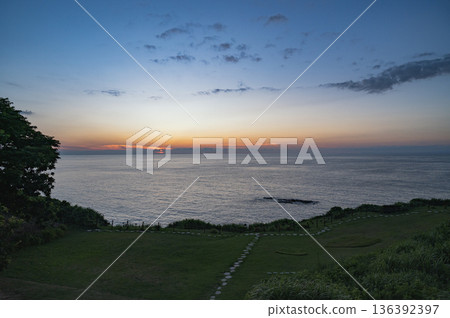 Niigata, Kashiwazaki, Lover's Point after sunset 136392397