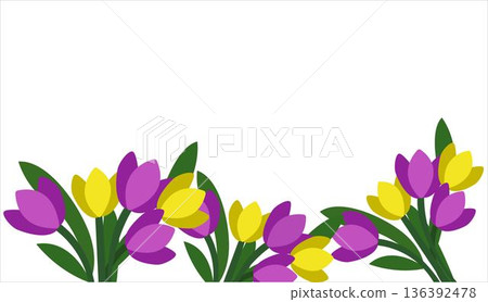 vector background with flowers 136392478