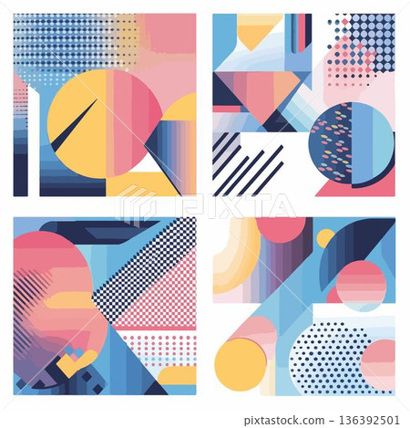 abstract geometric pattern with circles abstract geometric pattern with circles 136392501