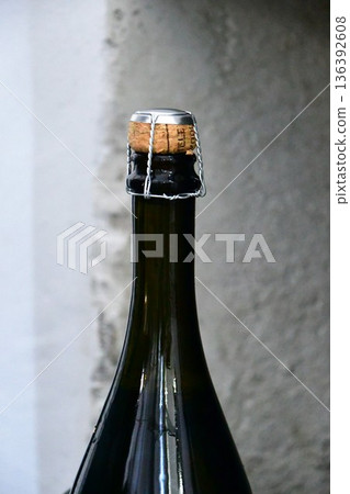 Romania, Transylvania, Sinaia, wine cellar, corked wine bottles 136392608