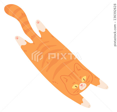 Jumping cat. Hunting catching animal pose icon Jumping cat. Hunting catching animal pose icon 136392628