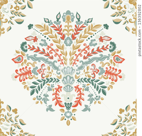 Light Folk Paisley Medallion Light Folk Paisley Medallion 136392802