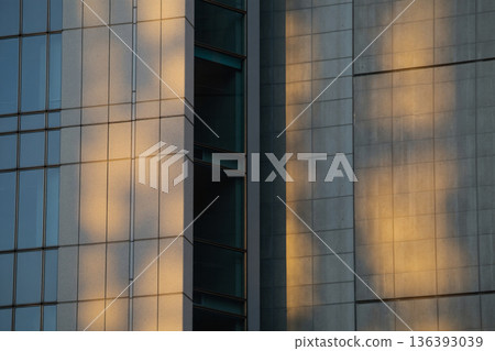 beautiful exterior building in evening sky 136393039