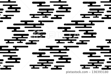 無縫單色日式圖案。 無縫單色日式圖案。 136393180
