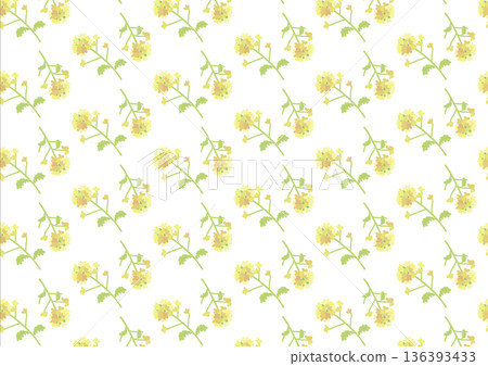 Simple rapeseed flower seamless pattern Simple rapeseed flower seamless pattern 136393433