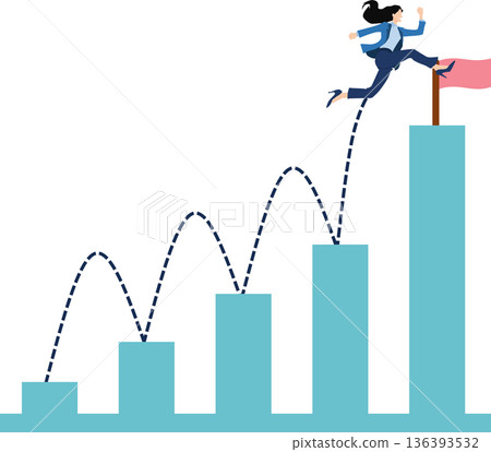 實現目標的路線圖插圖 136393532