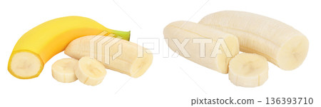 banana isolated on white background with full depth of field. 136393710