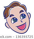 Boy's face illustration Boy's face illustration 136393725