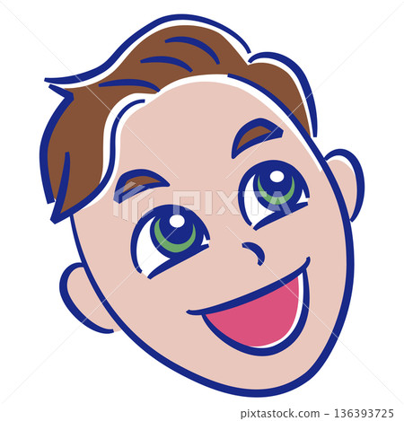 Boy's face illustration 136393725
