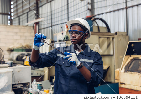 Workers Factory or Engineering work at factory site check up machine or products in site. Workers Factory or Engineering work at factory site check up machine or products in site. 136394111