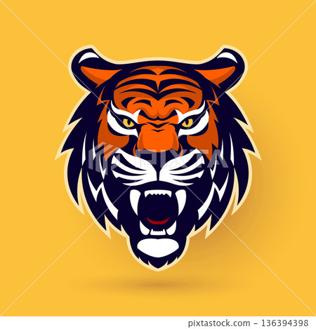 Tiger Mascot Logo Tiger Mascot Logo 136394398