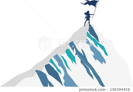 實現目標的路線圖插圖 136394458