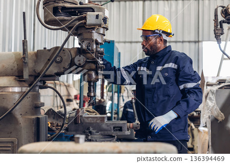 Workers Factory or Engineering work at factory site check up machine or products in site. Workers Factory or Engineering work at factory site check up machine or products in site. 136394469