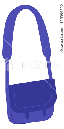 Crossbody strap bag. Travel pouch accessory icon Crossbody strap bag. Travel pouch accessory icon 136394500